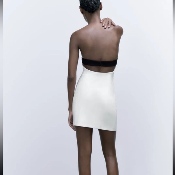 Zara dress mini bow bodycon fitted white wedding party coctail dress - Picture 11 of 15
